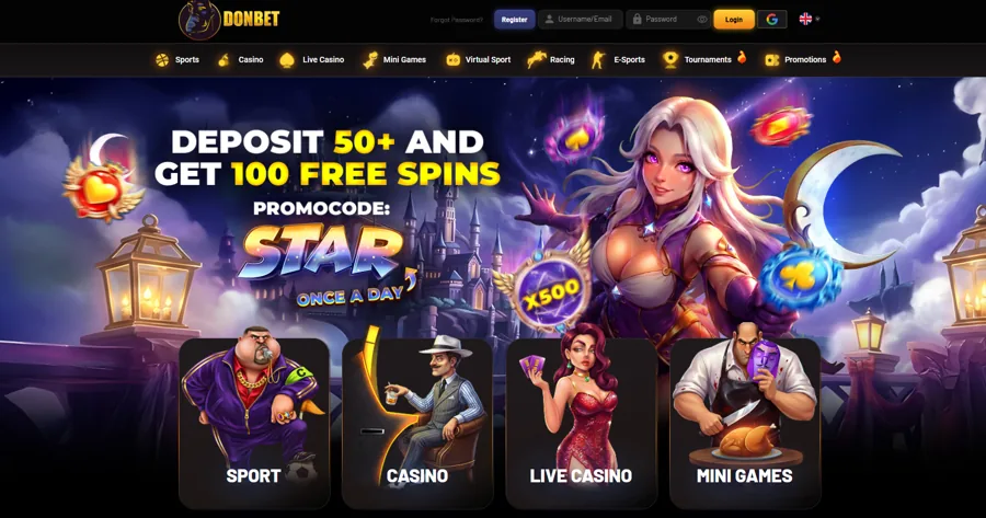 Donbet &mdash; So sieht die Plattform aus