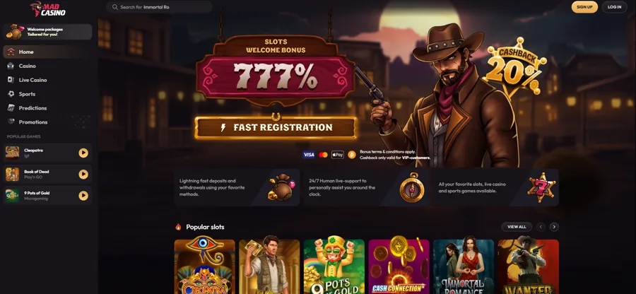 MadCasino &mdash; So sieht die Plattform aus